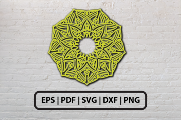 3D Beautiful Mandala Layered SVG: Graphics for Crafts