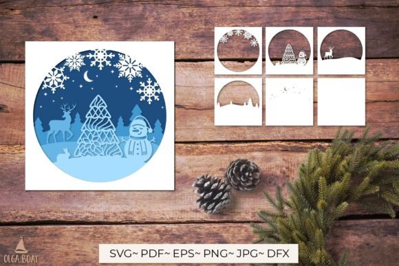 3D Christmas Shadow Box Layered Svg Review
