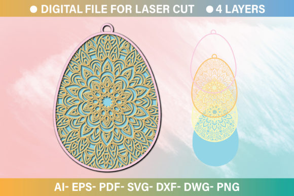 3D Easter Paper Cut SVG for Graphics and Crafts
