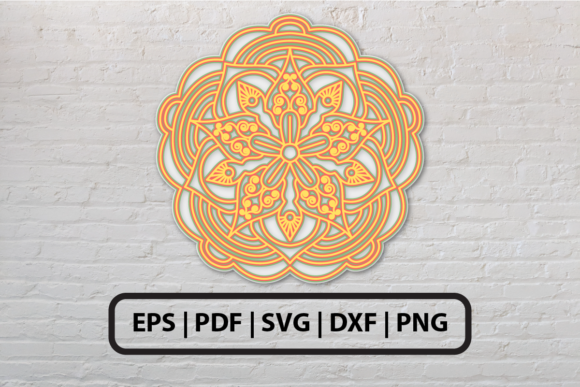 3D Mandala Multi Layered SVG 2: Graphics for Crafts