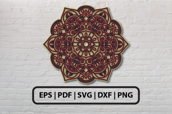 3D Mandala Multi Layered SVG 3: Graphics for Crafts