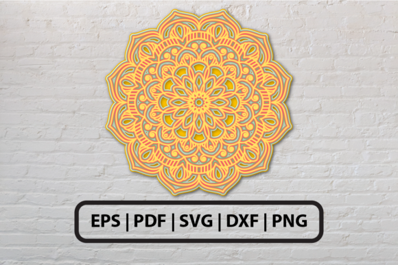 3D Mandala Multi Layered SVG 5 for Crafts & Graphics