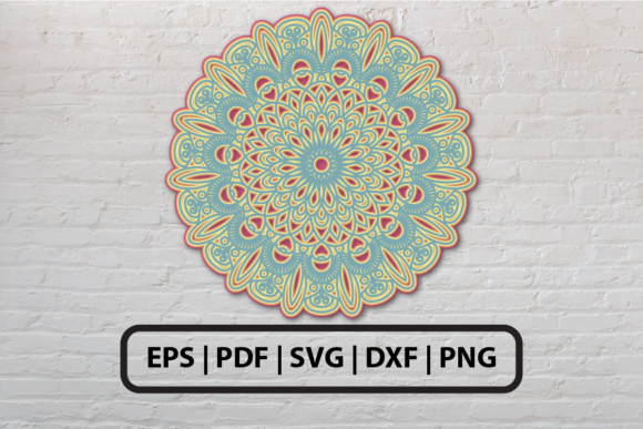 3D Mandala Multi Layered SVG Cut File 7 for Crafts Graphics