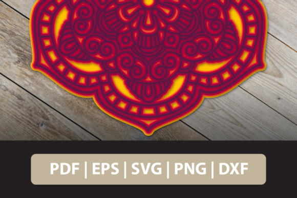 3D Mandala Multi Layered SVG for Crafts and Graphics