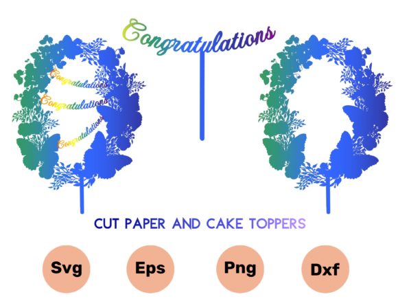 3D SVG Cut Paper Cake Toppers Rainbow – Graphics for Crafts & Branding