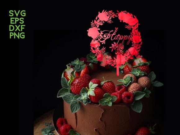 3D SVG Happy Birthday Topper Graphics for Crafts