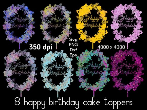 3D SVG PNG Fashion Birthday Cake Topper – Graphics for Crafts & Digital Selling
