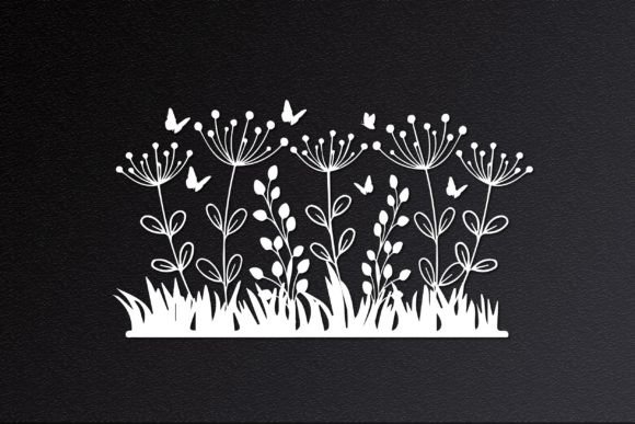 Butterfly Summer Floral Garden 3d Svg for Graphics & Crafts