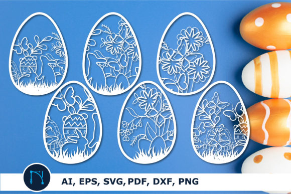 Easter Egg SVG: 3D Paper Cut Graphics for Crafts