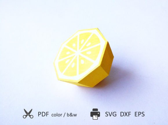 h1Half a Lemon 3D SVG for Crafts & Graphics Sellersh1
