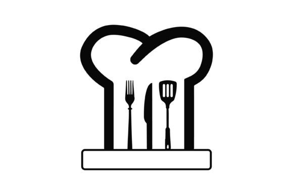 Kitchen 3D SVG Silhouette Frame: Graphics for Crafts