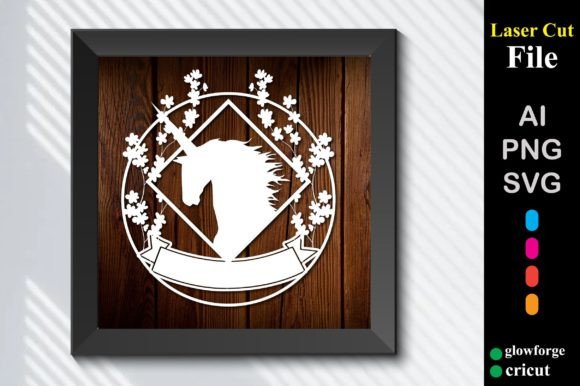 Unicorn Laser Paper Cut Template 3D SVG Review for Real Embroidery Use
