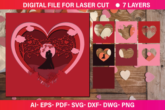 Valentine 3D Couple Paper Cut SVG: Graphics & Crafts Review