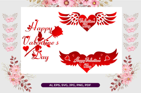Valentine 3D SVG Laser-cut Graphics for Crafts Branding